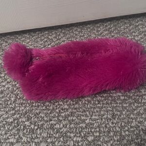 Fuzzy Pink Pencil Case